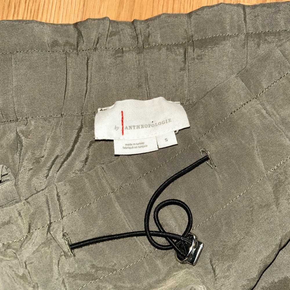 Anthropologie Green Wide Leg Pants - Picture 8 of 9